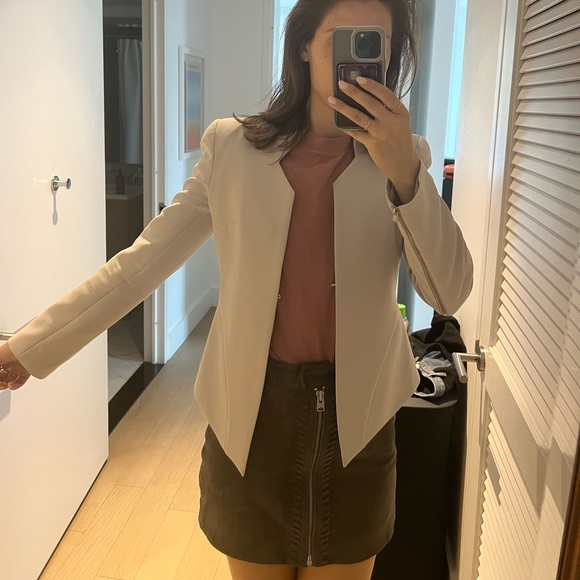 Bettina Liano Grey Structured Blazer Size US 4 - Picture 9 of 9